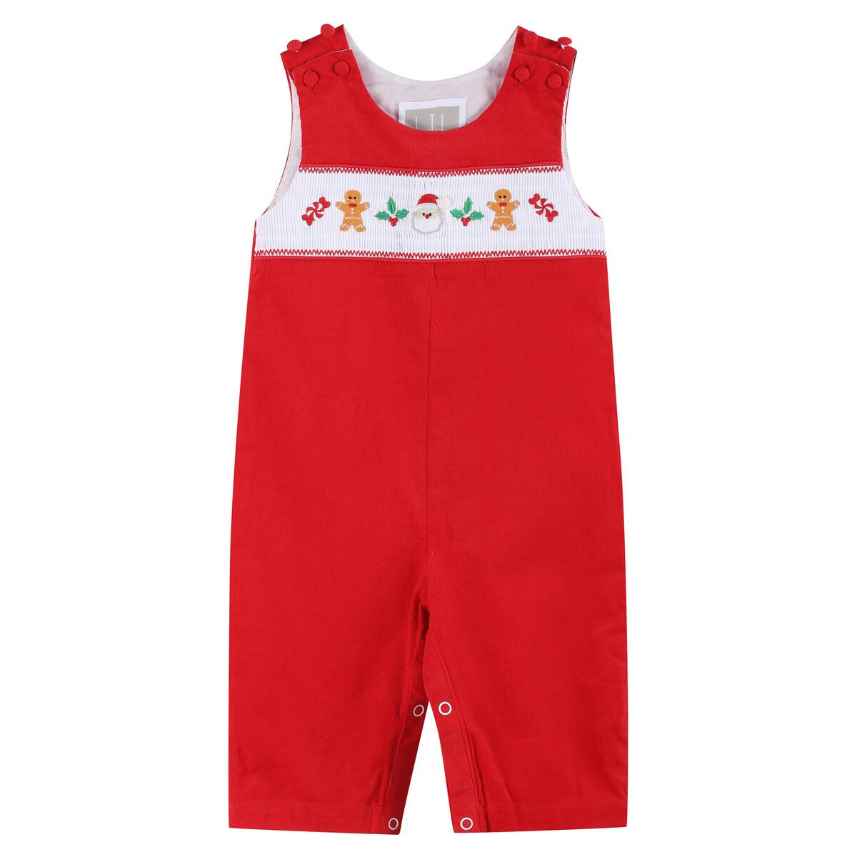 Lil Cactus *Pre-Order* Red Velvet Christmas Smocked Jon Jon