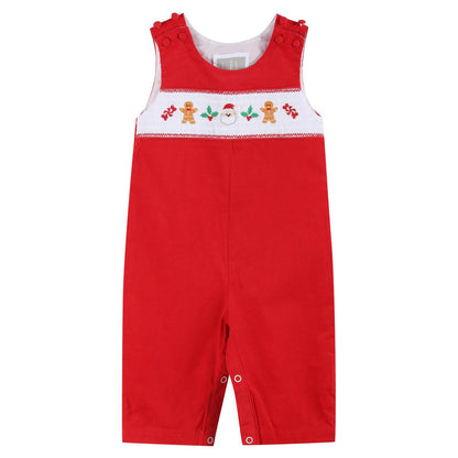 Lil Cactus *Pre-Order* Red Velvet Christmas Smocked Jon Jon