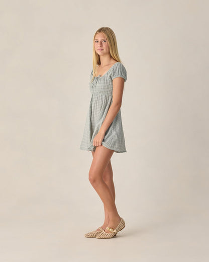 TEEN JOYA DRESS GREEN GINGHAM - Persnickety Shop