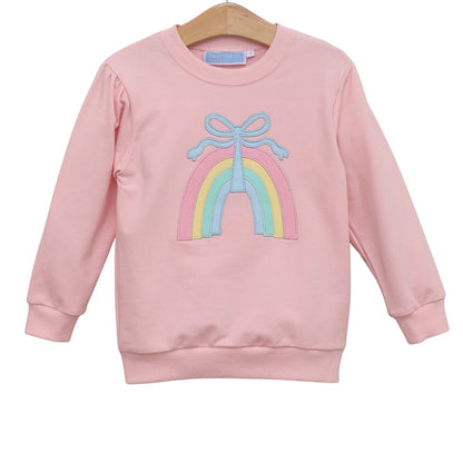 Trotter Street Kids French Terry Pullover-Rainbow