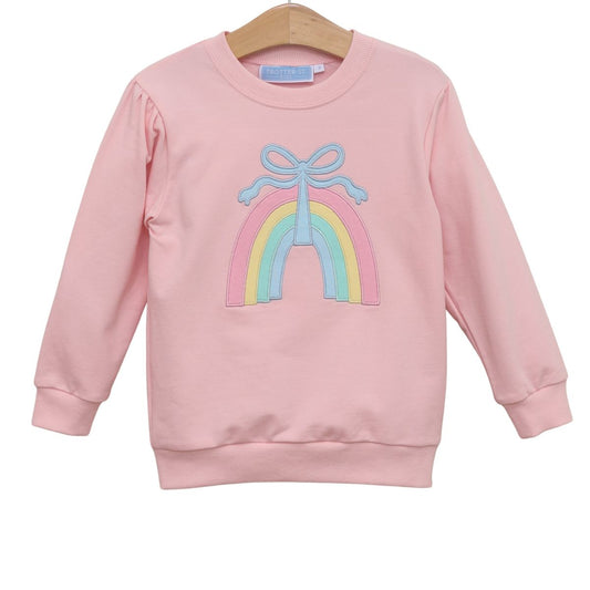 Trotter Street Kids French Terry Pullover-Rainbow