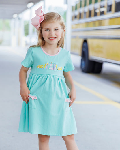 Wheels on the Bus Dress  by Jellybean Smock Candy - Persnickety Shop
