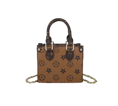 Fashion Printed Mini Tote- CAMEL