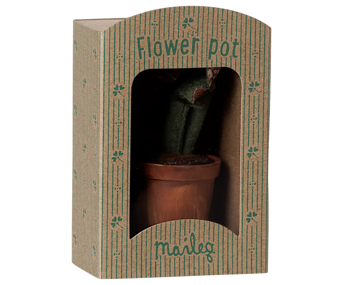 Maileg NEW Flower pot with plant, Miniature