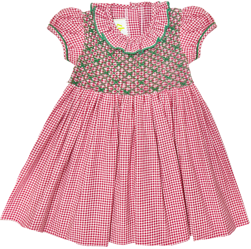 ZUCCINI *PRE-ORDER* GEO WINTER SMOCKED DRESS