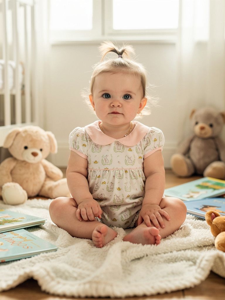 Baby Loren Easter Bunnies Sun Bubble- Girl - Persnickety Shop