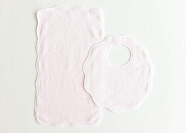 Terry Tots BBib & Burp – Pink Terry