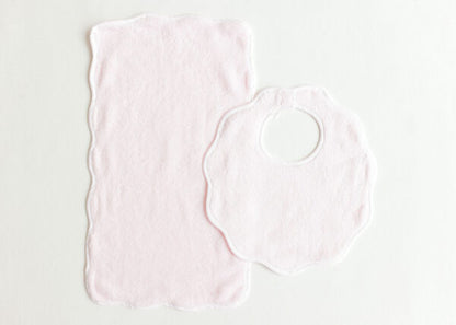 Terry Tots BBib & Burp – Pink Terry