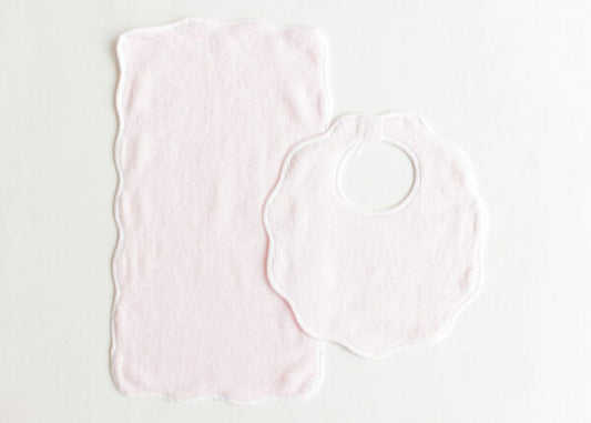 Terry Tots BBib & Burp – Pink Terry