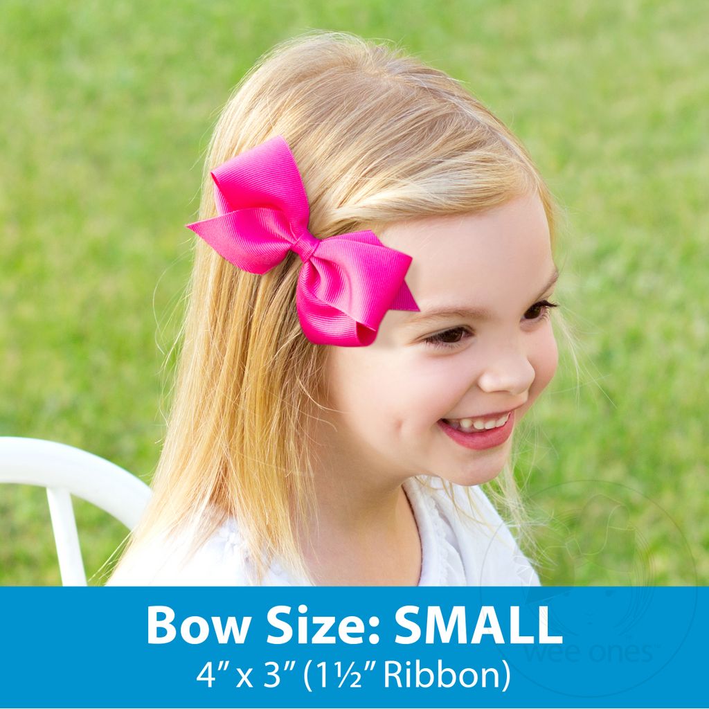 Small Classic Grosgrain Hair Bow (Plain Wrap)