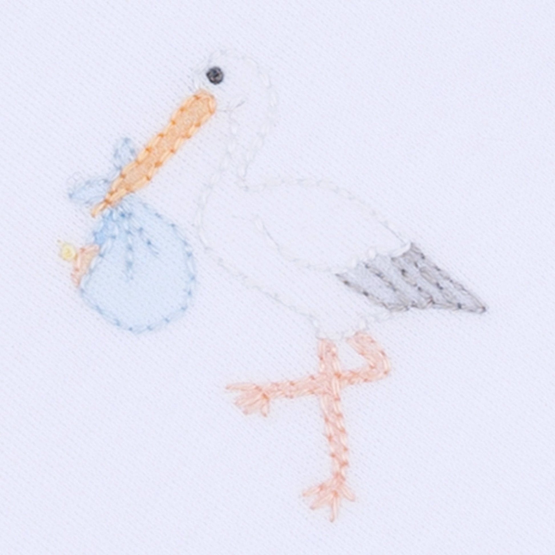 Magnolia Baby Vintage Stork Receiving Blanket - Light Blue - Persnickety Shop