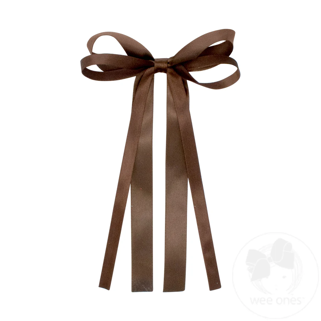 Wee Ones Mini Satin Double Loop Streamer Bow