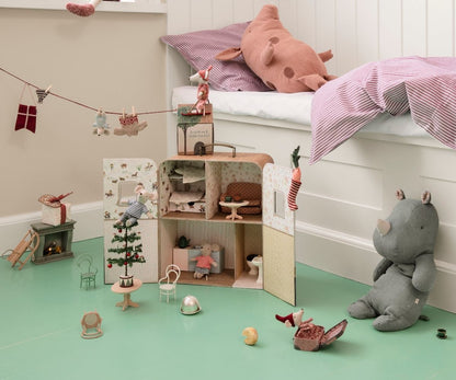 Maileg Christmas mouse, Baby in suitcase
