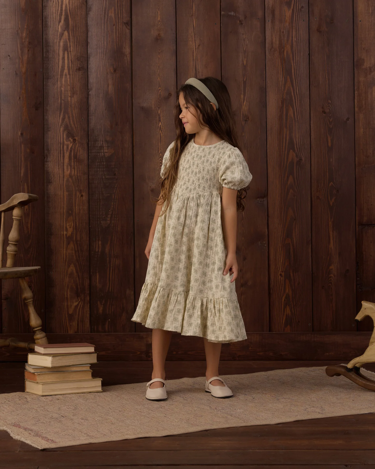 RYLEE + CRU LYDIA DRESS GREEN IRIS