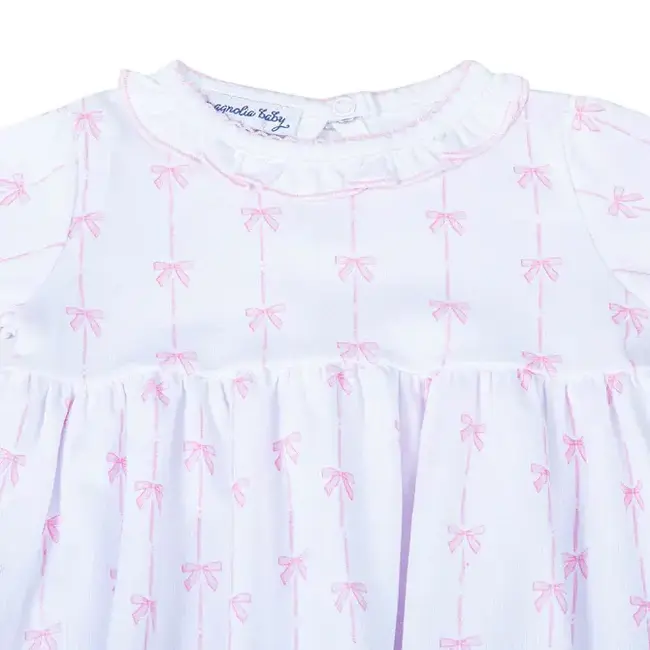 Magnolia Baby Amelia's Classics Pink Ruffle Gathered Gown - Persnickety Shop