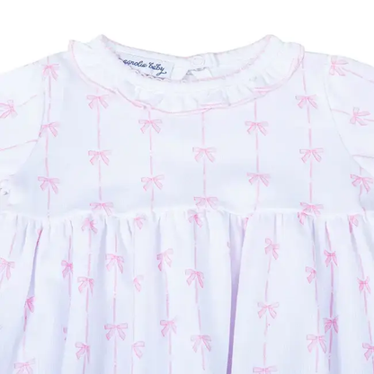 Magnolia Baby Amelia's Classics Pink Ruffle Gathered Gown - Persnickety Shop