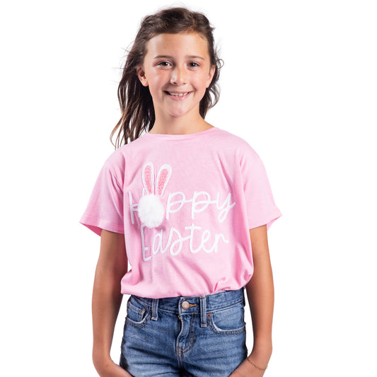 Jane Marie Kids Hoppy Easter Pink Crew Neck Shirt - Persnickety Shop