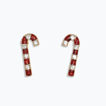 Earrings-Crystal Candy Canes