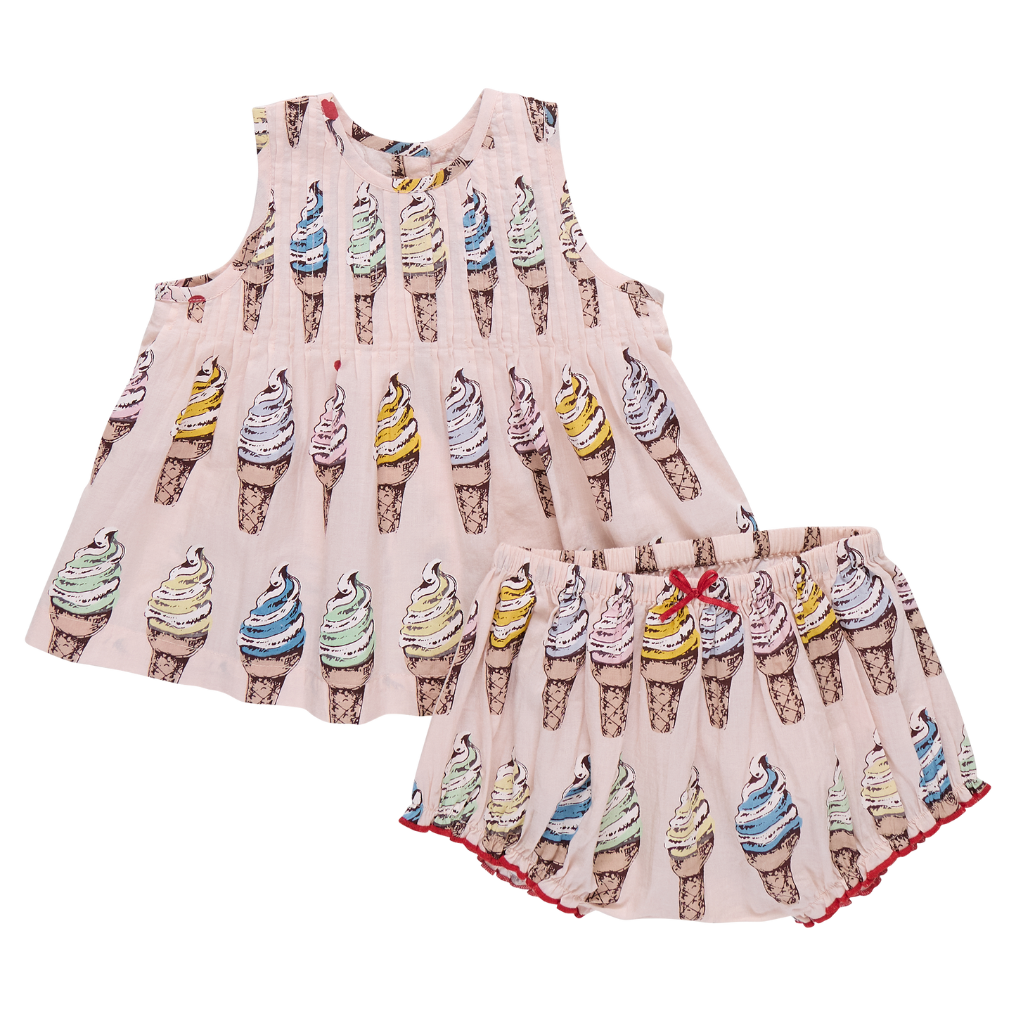 Pink Chicken - Baby Girls Jaipur 2-PC Set - Pink Soft Serve - Persnickety Shop