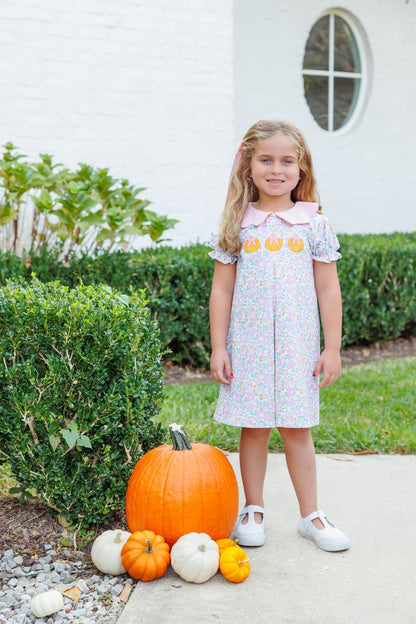 Trotter Street Kids Pumpkin Floral Dress