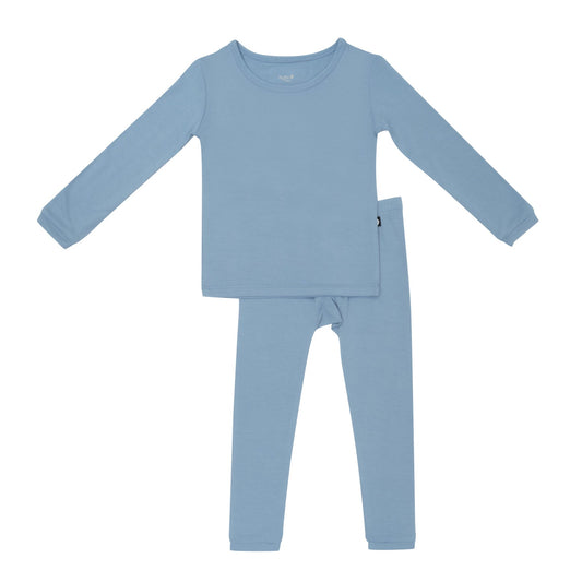 Kyte Long Sleeve Pajamas in Slate - Persnickety Shop