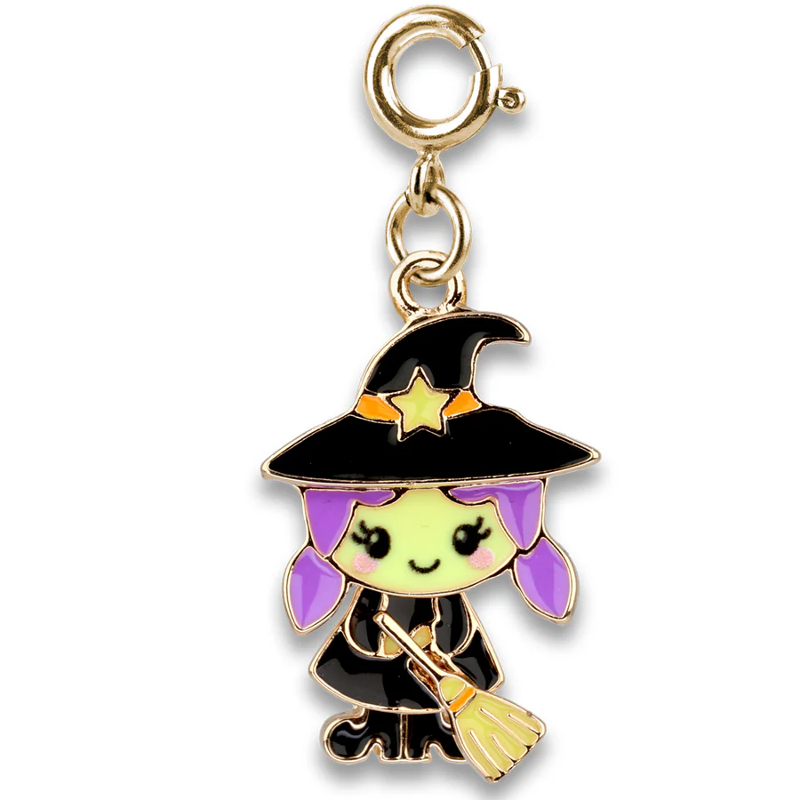 CHARM IT® Gold Swivel Witch Charm