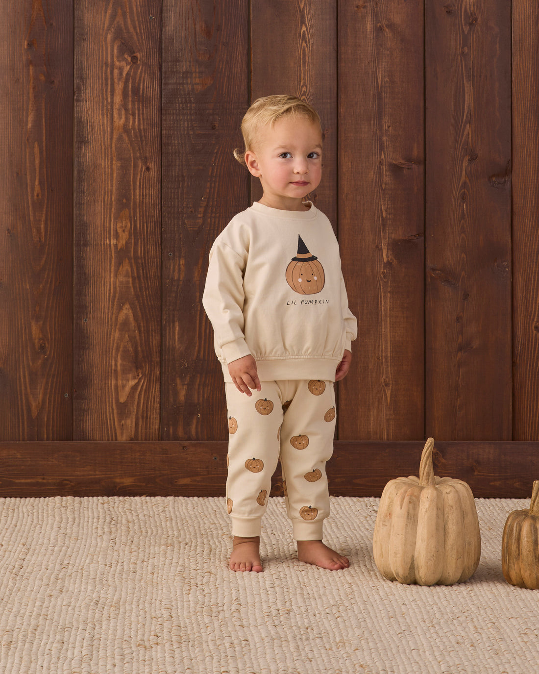 Quincy Mae RELAXED FLEECE SWEATSHIRT LIL PUMPKIN