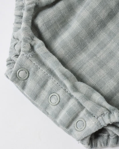 MAYA ROMPER GREEN GINGHAM - Persnickety Shop