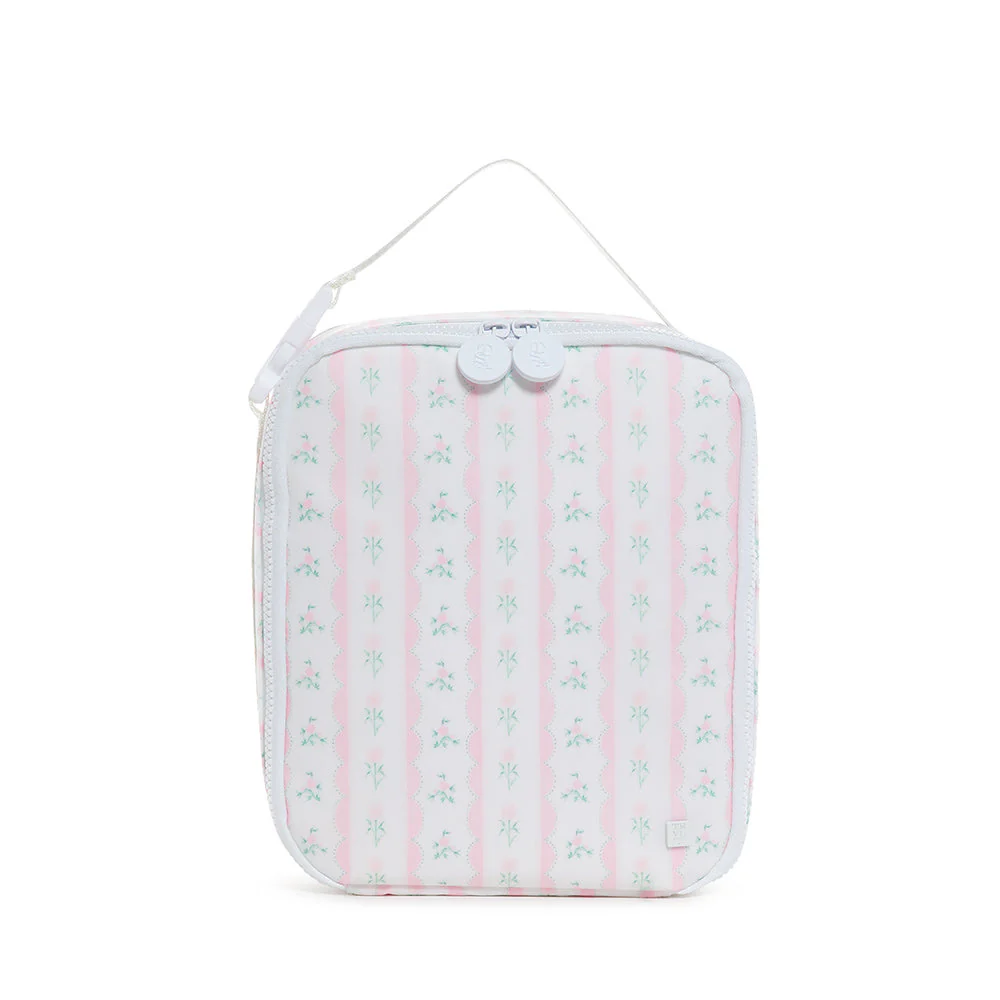 LUNCH BOX INSULATED LUNCH BAG - RIBBON FLORAL PINK - Persnickety Shop
