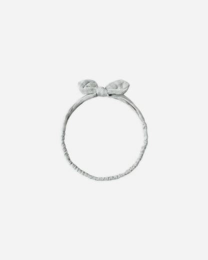 BABY BOW HEADBAND GREEN GINGHAM - Persnickety Shop