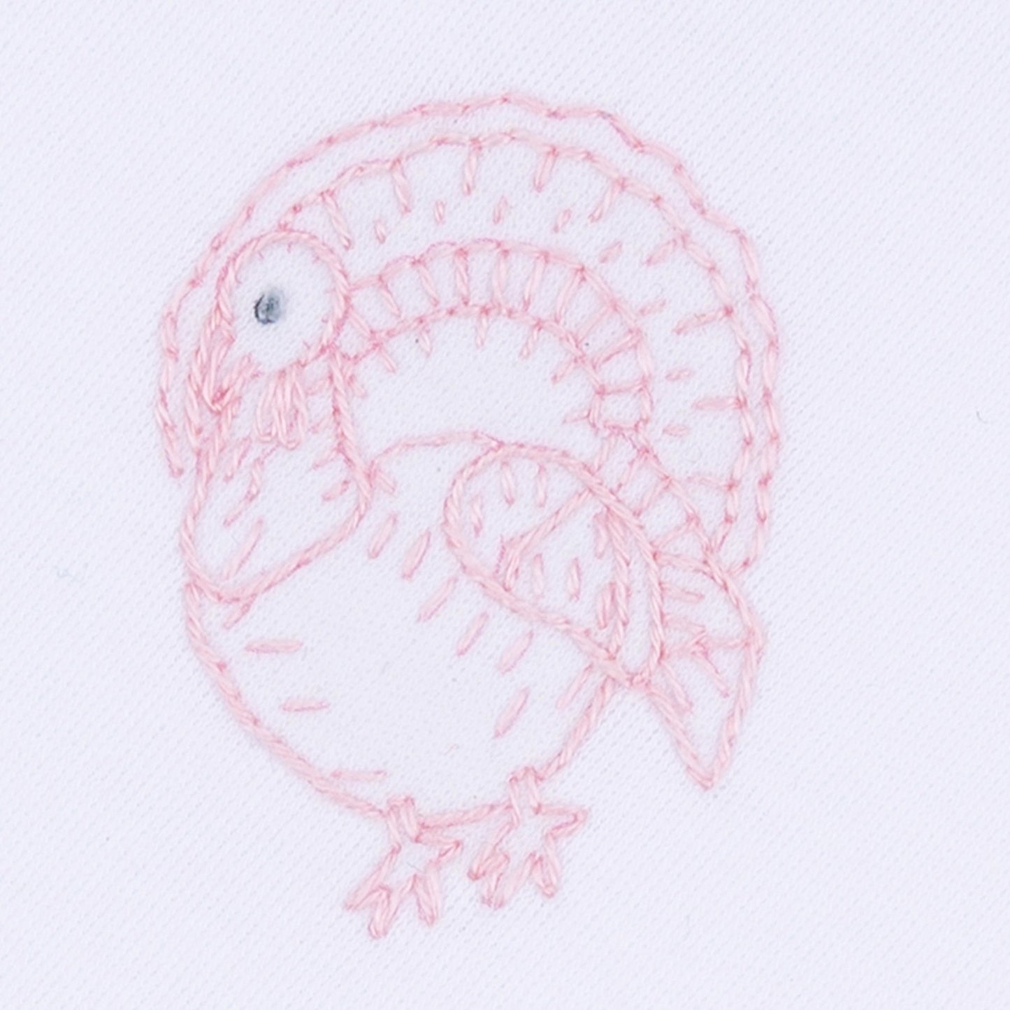 Magnolia Baby Harvest Blessings Hand-Embroidered Baby's First Thanksgiving Bodysuit - Pink