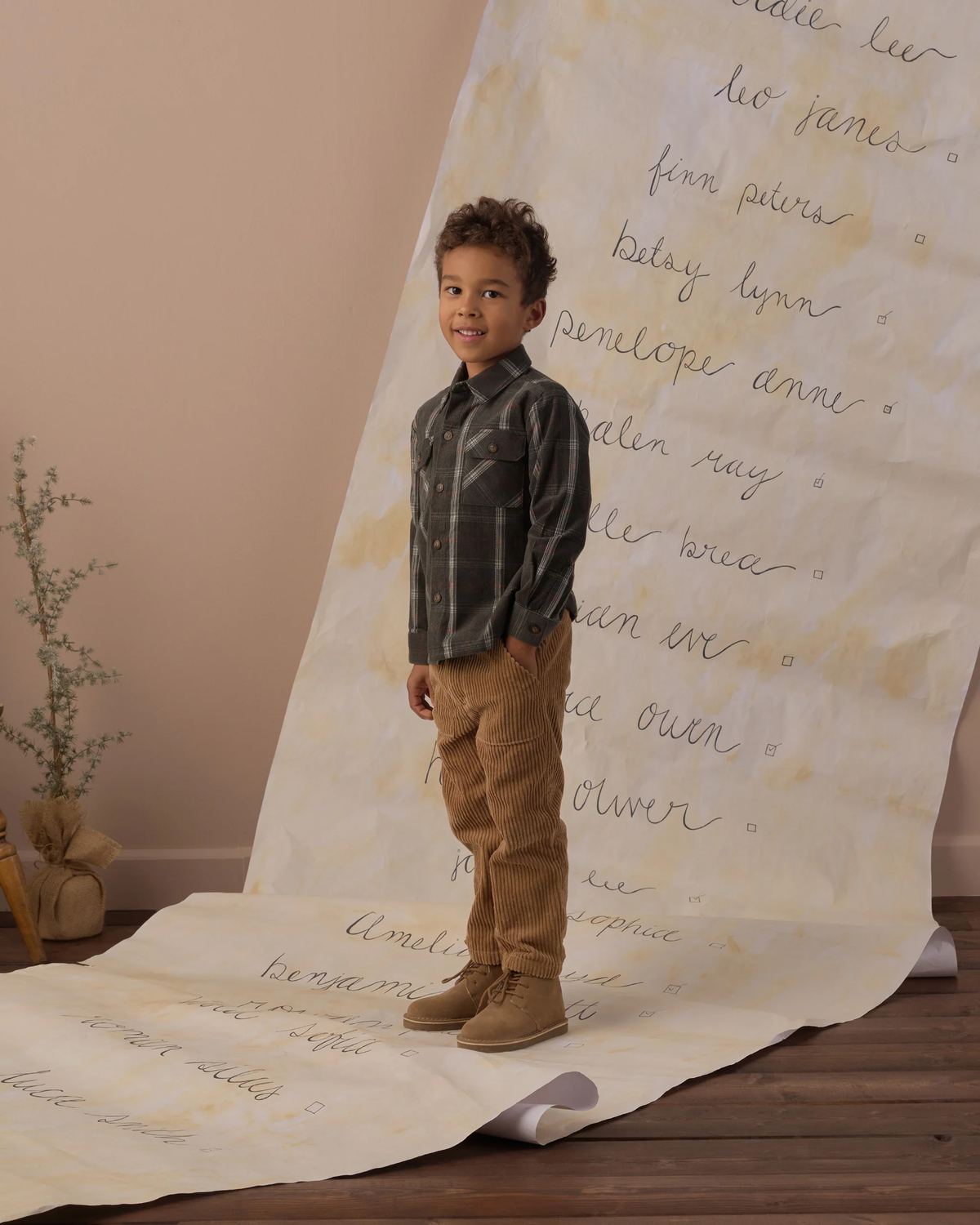 RYLEE + CRU POCKETED FLANNEL SHIRT HOLIDAY PLAID