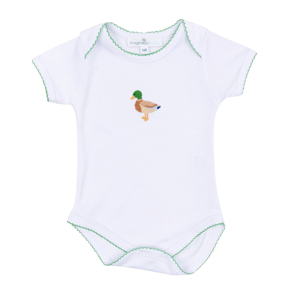 Magnolia Baby Mallard Moments Hand-Embroidered Bodysuit
