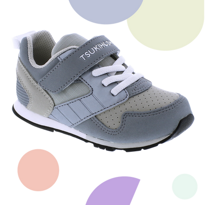 Tsukihoshi RACER Child Shoes (Gray/White)