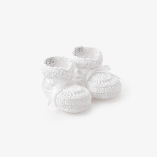 CHRISTENING HAND CROCHETED BABY BOOTIES - Persnickety Shop