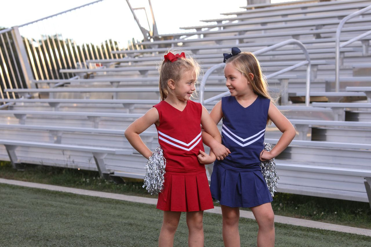 Trotter Street Kids Cheer Uniform Dress Crimson