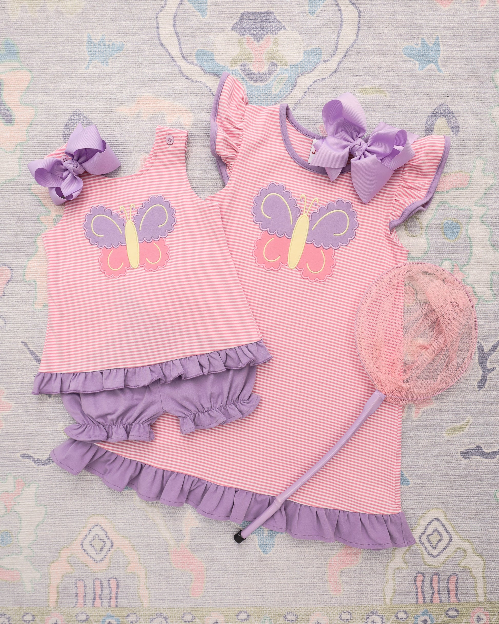 Jellybean Butterfly Kisses Flutter Dress - Persnickety Shop