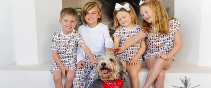 Lila and Hayes Emery Girls' Short Set - Western Pups