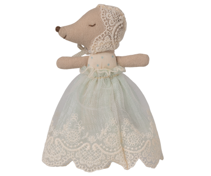 Maileg Baby mouse in gown - Mint - Persnickety Shop