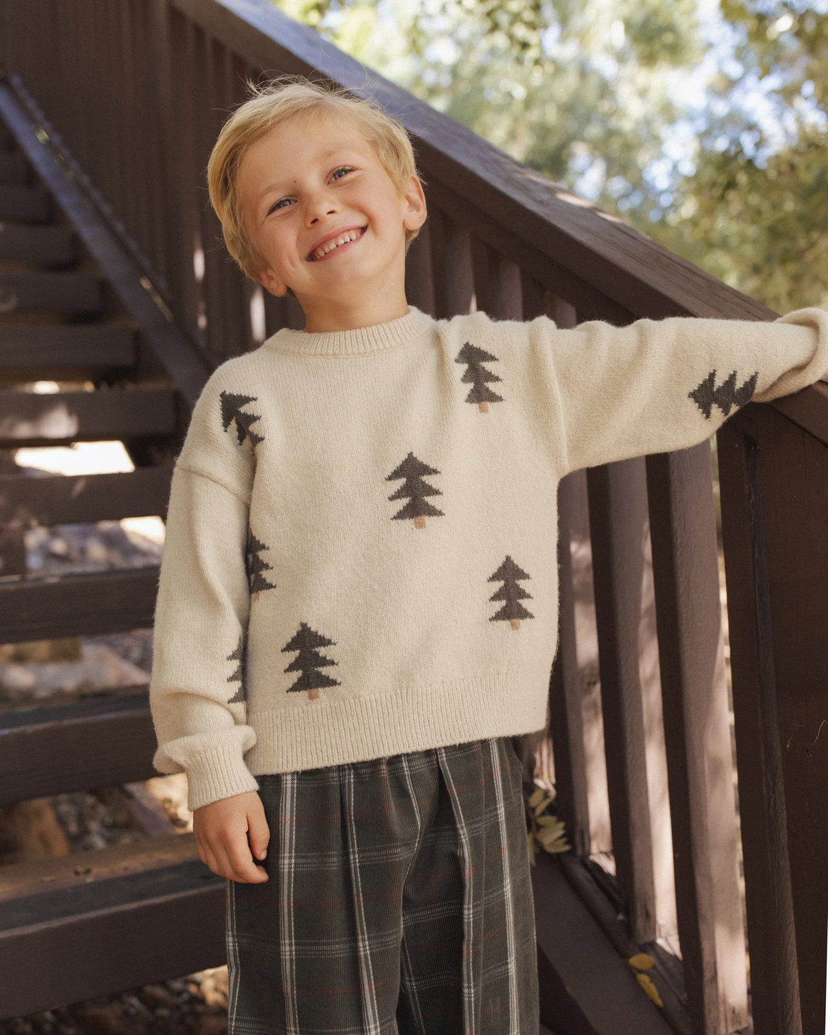 RYLEE + CRU ASPEN SWEATER TREE JACQUARD