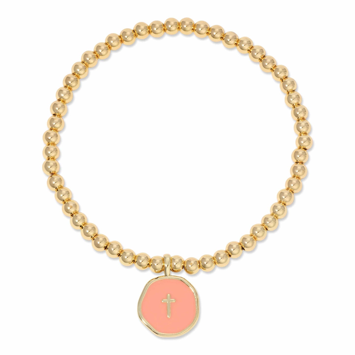 Rose Colored Cross Bracelet - Persnickety Shop