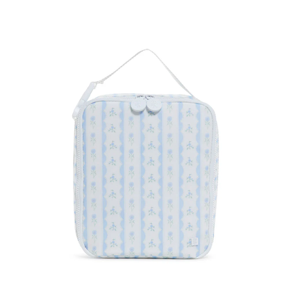 LUNCH BOX INSULATED LUNCH BAG - RIBBON FLORAL BLUE - Persnickety Shop