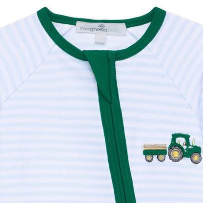 MAGNOLIA BABY Little Farmer Applique Zip Playsuit - Persnickety Shop