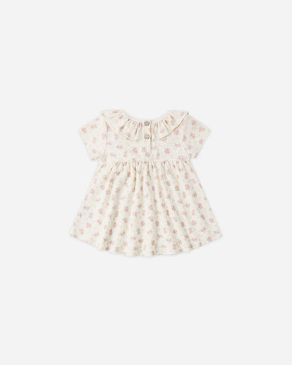 Ruffle Collar Jersey Dress || Flower Field - Persnickety Shop