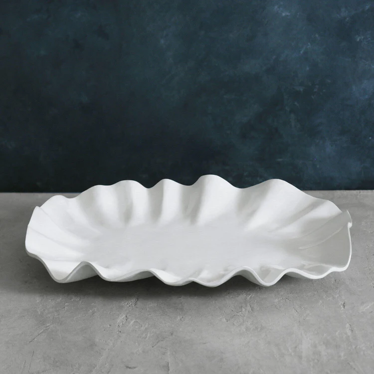 VIDA Bloom Large Oval Platter (White) - Persnickety Shop