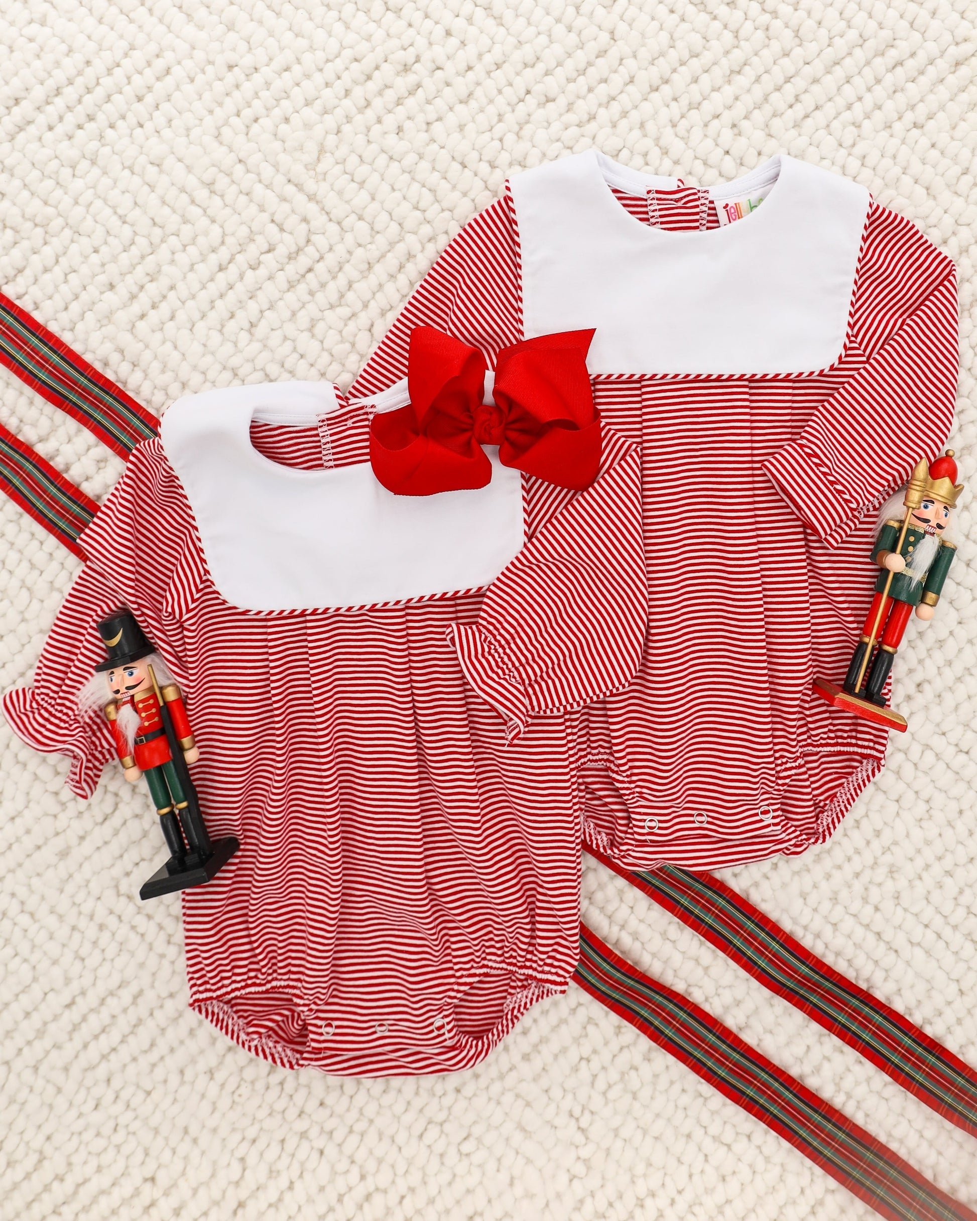 PRE-ORDER Jack Bubble - Red Stripe  by Jellybeans Smock Candy - Persnickety Shop