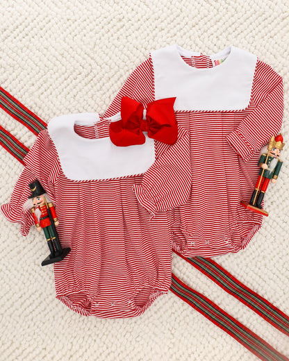 PRE-ORDER Jack Bubble - Red Stripe  by Jellybeans Smock Candy - Persnickety Shop