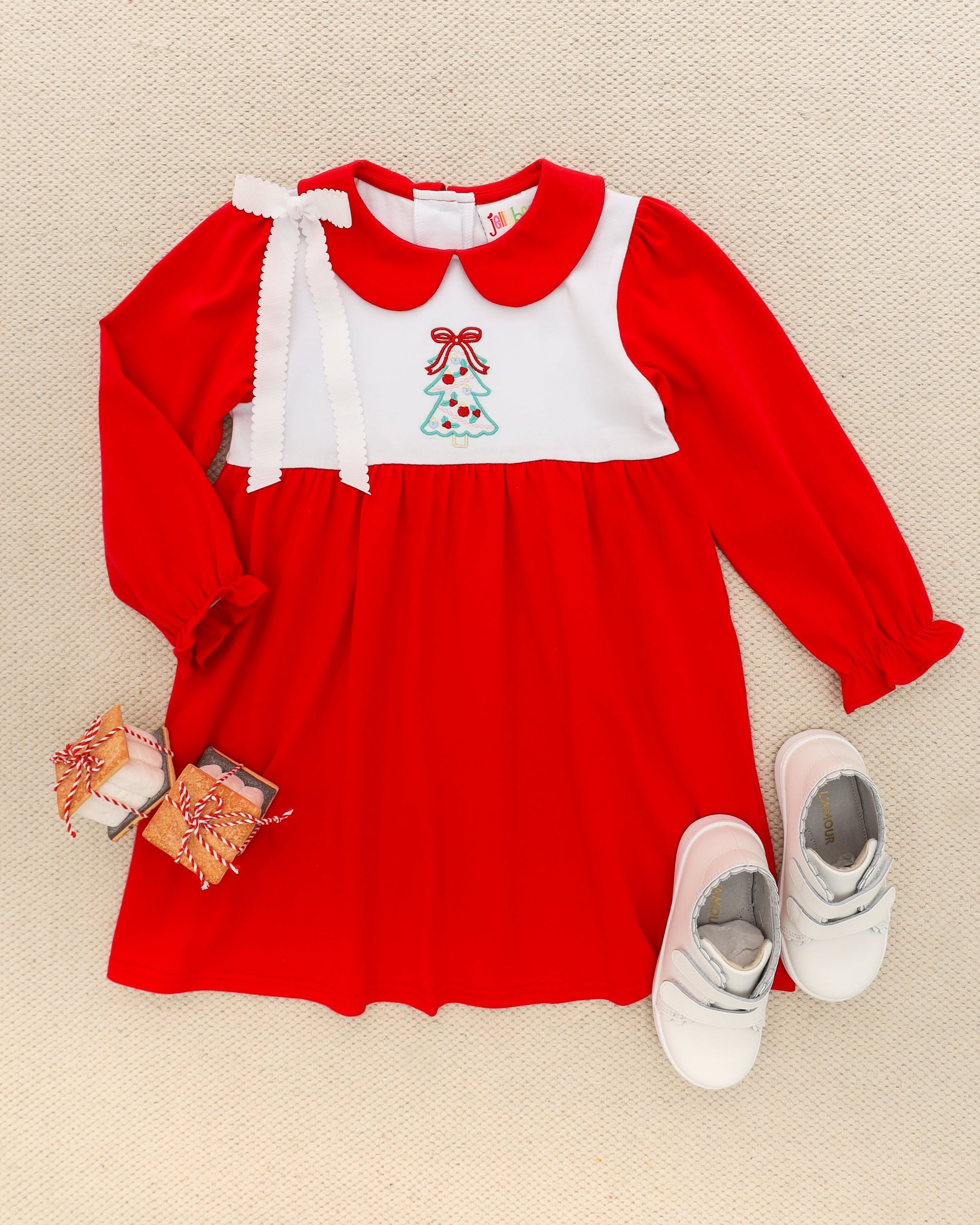 PRE-ORDER | O Christmas Tree Charlotte Dress by Jellybeans Smock Candy - Persnickety Shop