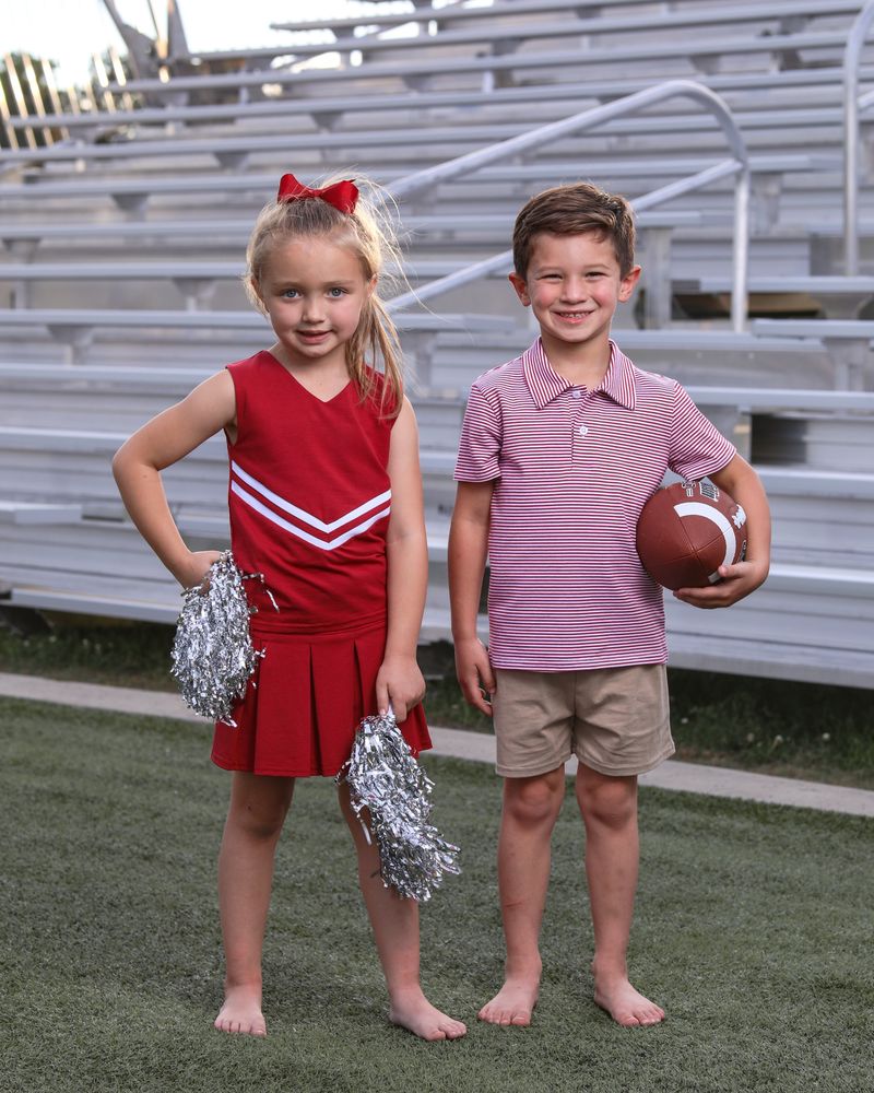 Trotter Street Kids Cheer Uniform Dress Crimson