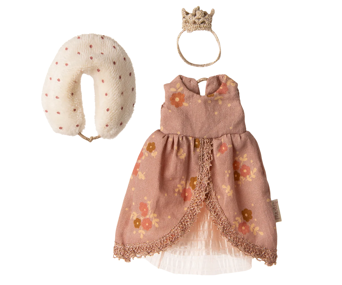 Maileg NEW Queen dress, Mum mouse